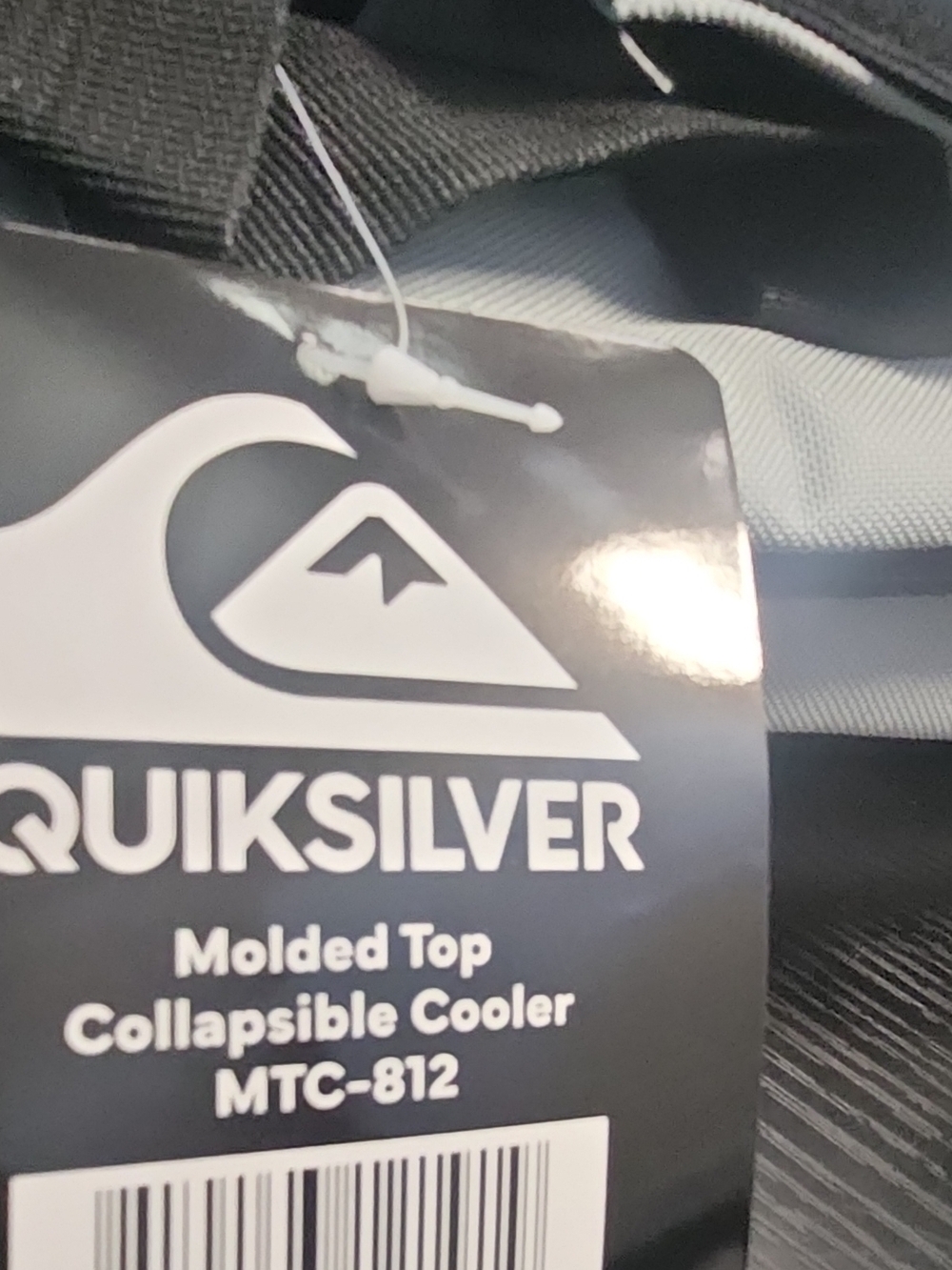 Quiksilver Black and White Molded Top Collapsible Cooler Tag